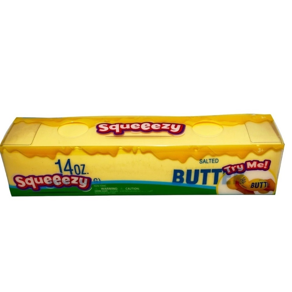 Sunny Days Entertainment Squeeezy Salted Butter 14oz Gel Fidget Squishy Toy 10in